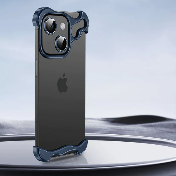 Metal Corner Anti-Fall Phone Case With Lens