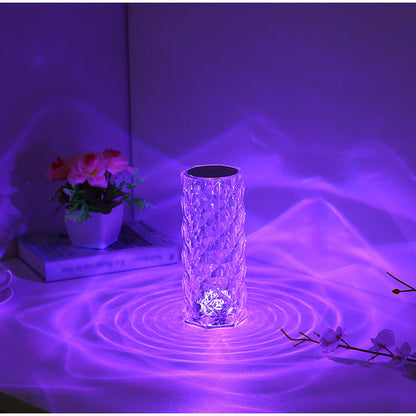 The Radiant Rose Crystal Lamp - A Captivating 16 Color Changing RGB LED Masterpiece!