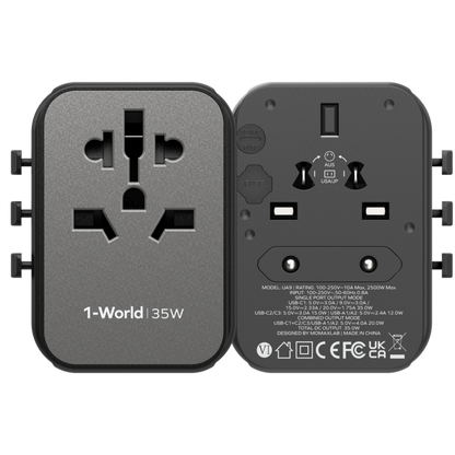 1-World | 5-Ports Travel Charger (35W)