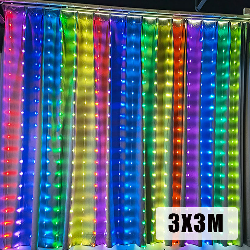 Color Waves LED Curtain Sync Lights